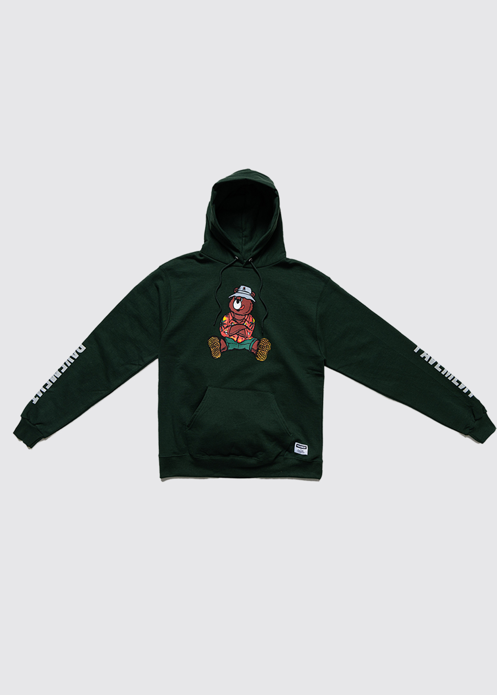 PAVEMENT ALOHA BEARS HOODIE - PINE GREEN