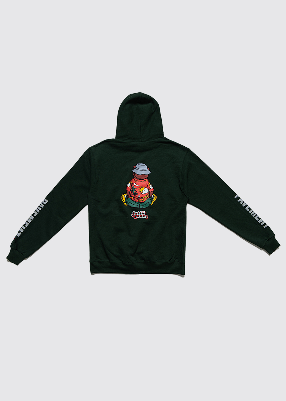 PAVEMENT ALOHA BEARS HOODIE - PINE GREEN - Image 2