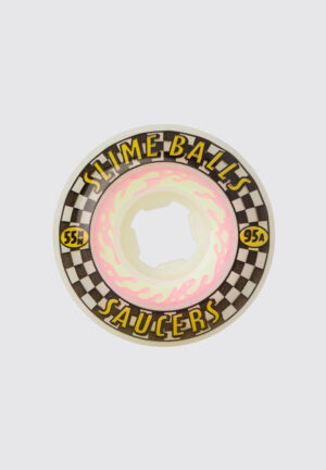 SAUCERS 95A SKATEBOARD WHEELS 55MM - WHITE
