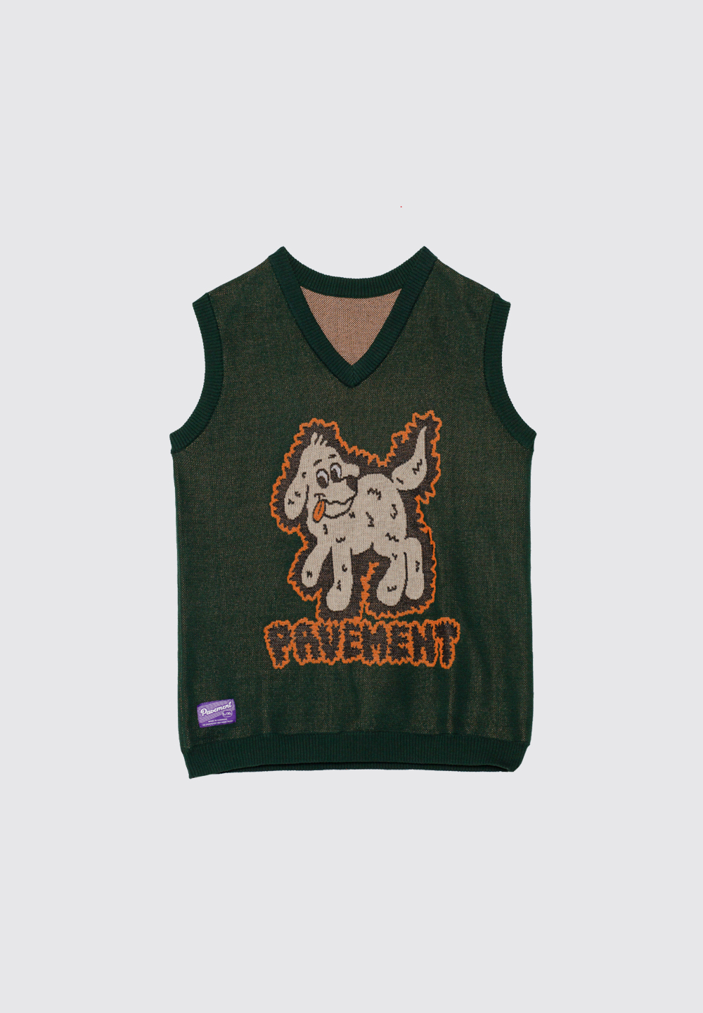 PAVEMENT KNITTED VEST STREET DOG - GREEN