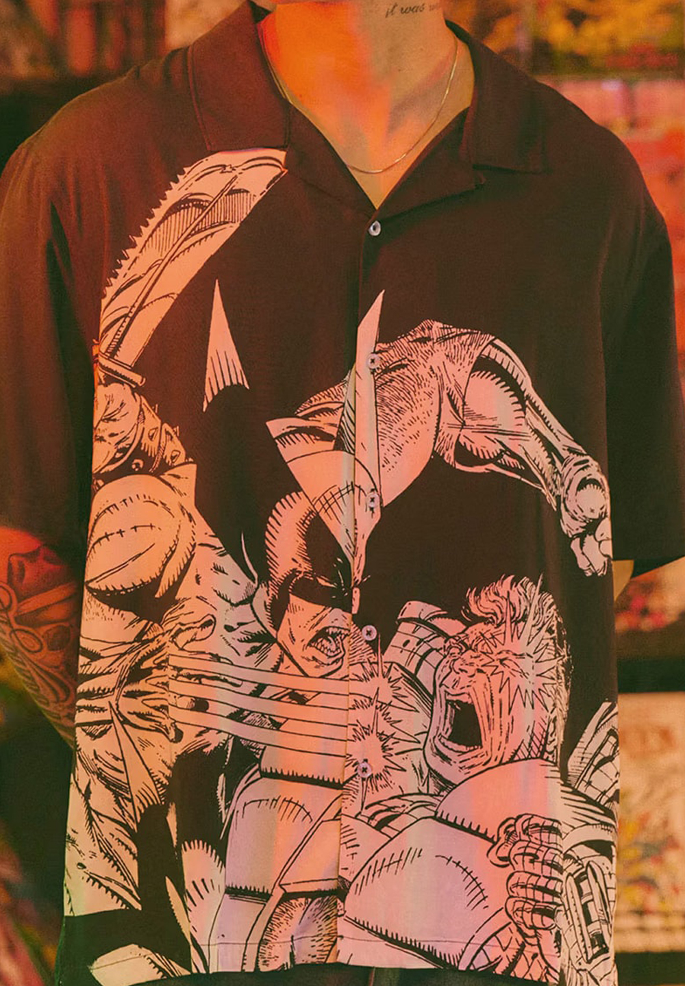 HUF FUTURE CLASH RESORT SHIRT - BLACK - Image 2