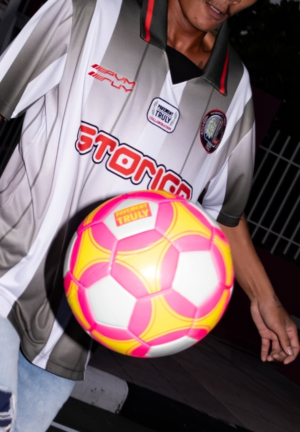 Pavement x Truly Soccer ball - NEON