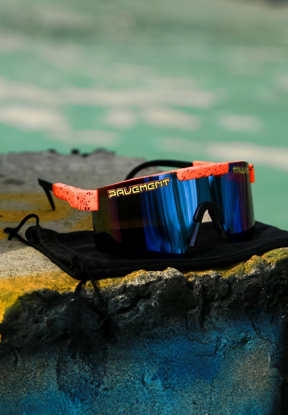 Pavement x Truly Bangkok Night Sunglasses - BLUE/ORANGE - Image 2